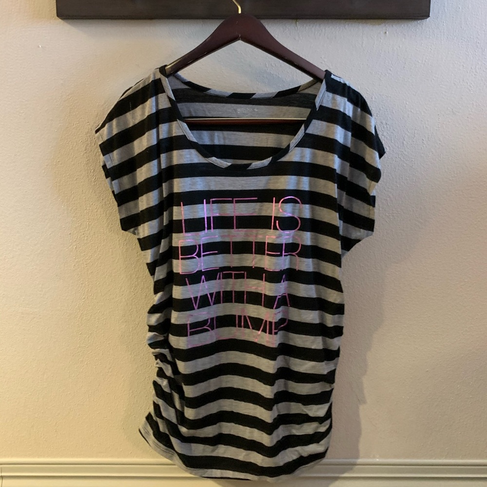 Life is better with bump maternity shirt